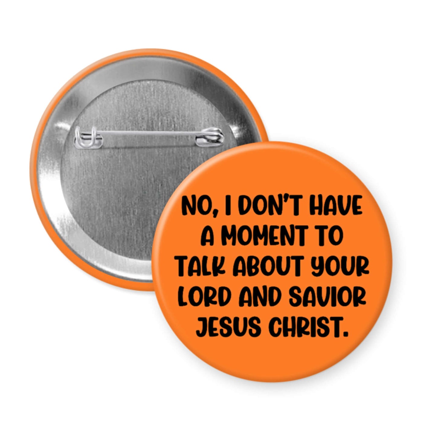 Orange button with black text on a white background