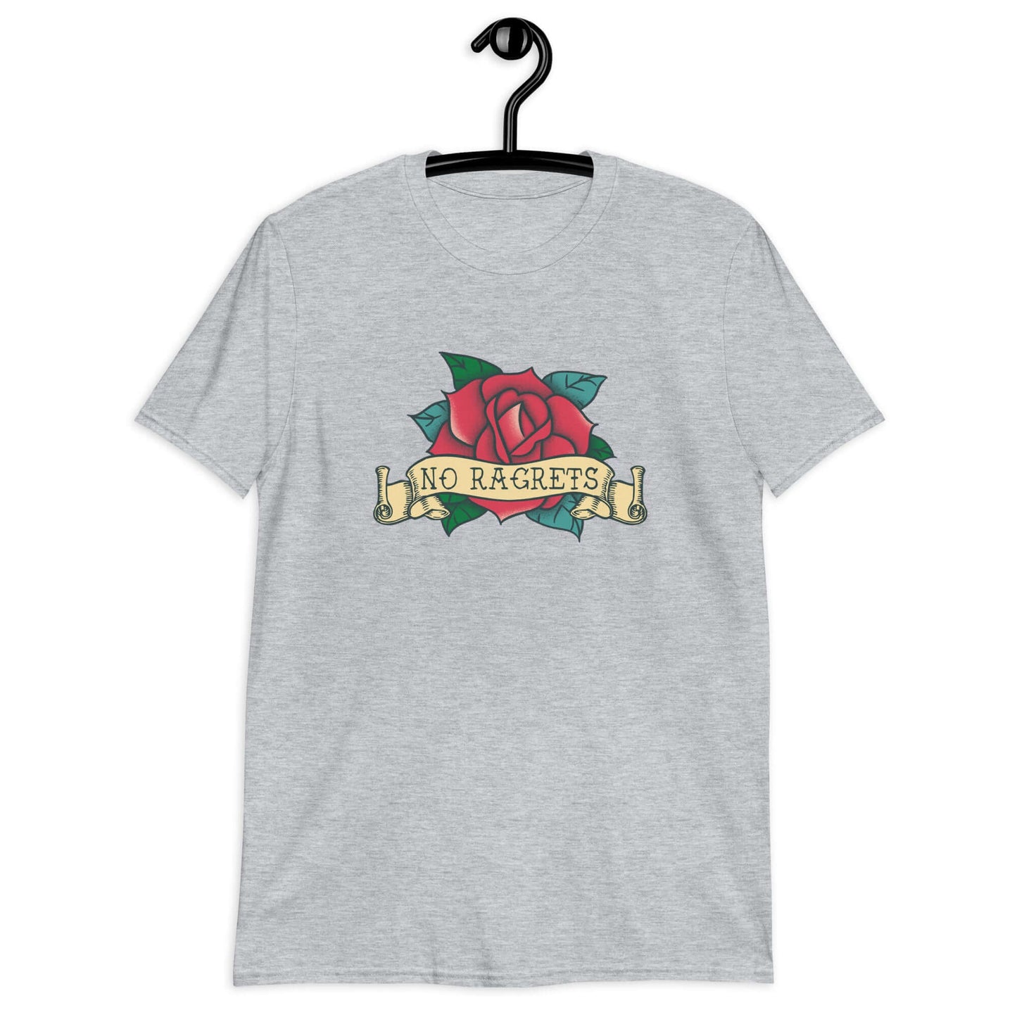 Funny bad tattoo no ragrets regrets misspelled tattoo artist joke T-Shirt