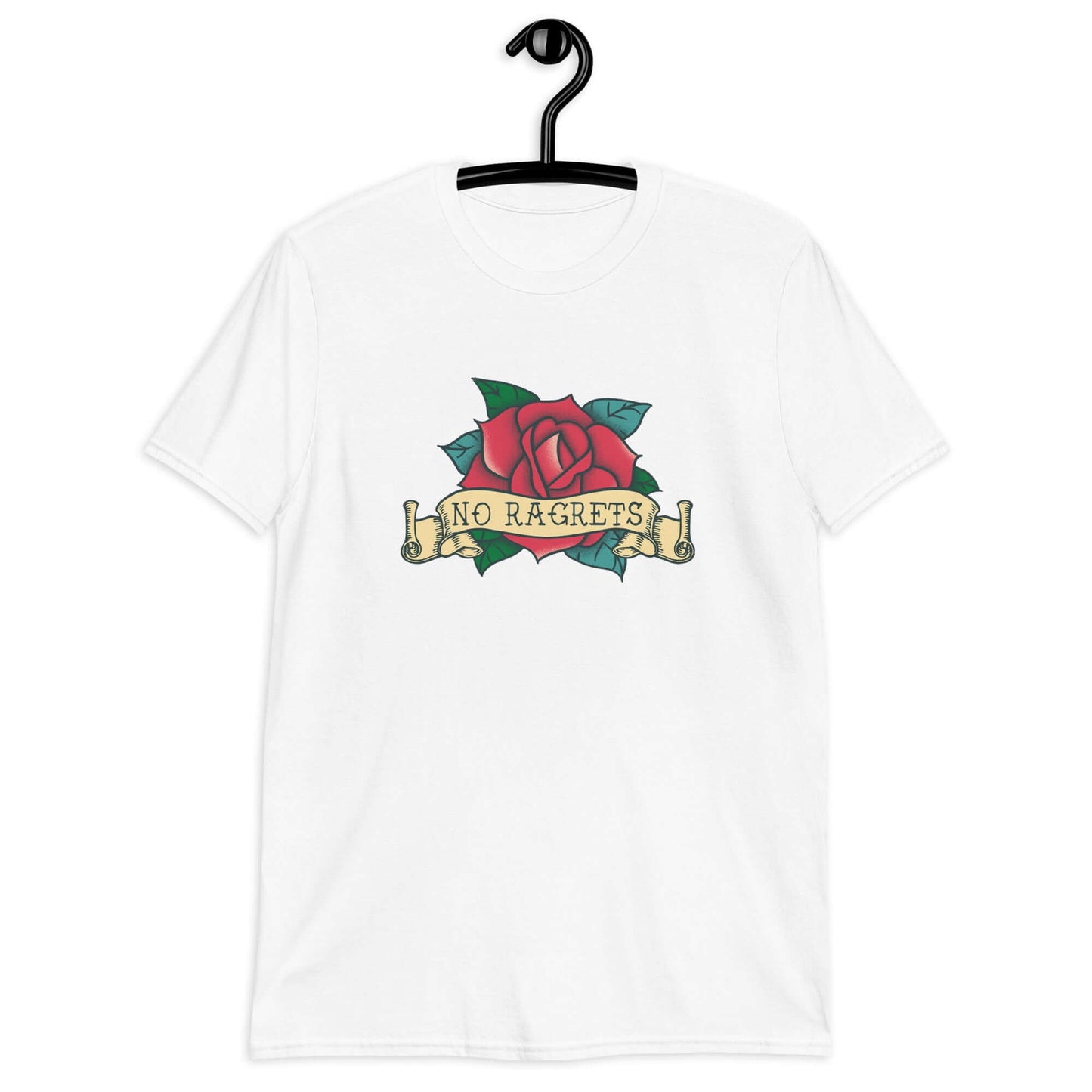 Funny bad tattoo no ragrets regrets misspelled tattoo artist joke T-Shirt