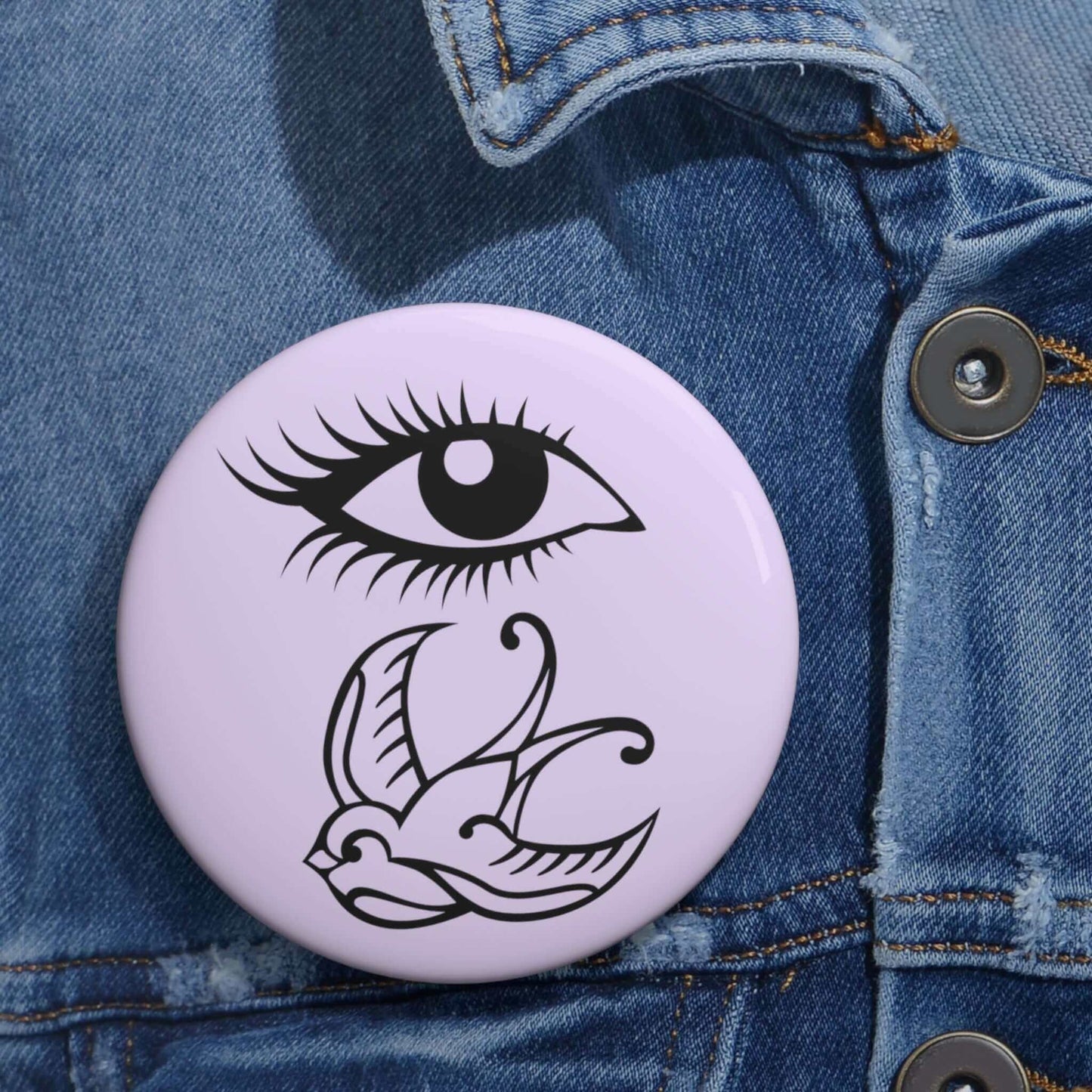 I swallow pun pinback button