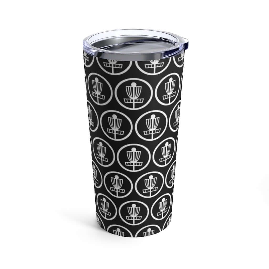 Disc golf basket stainless steel double wall tumbler travel mug 20 oz
