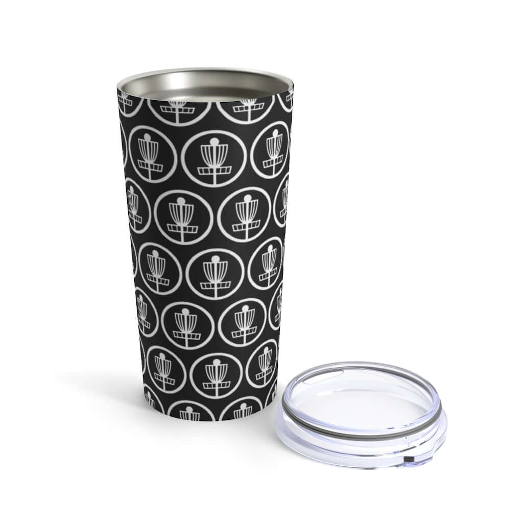 Disc golf basket stainless steel double wall tumbler travel mug 20 oz