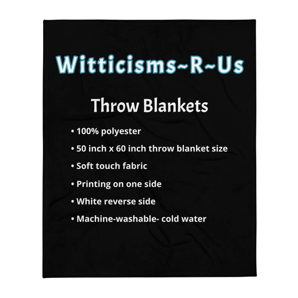 Witticisms r us throw blanket infographic.