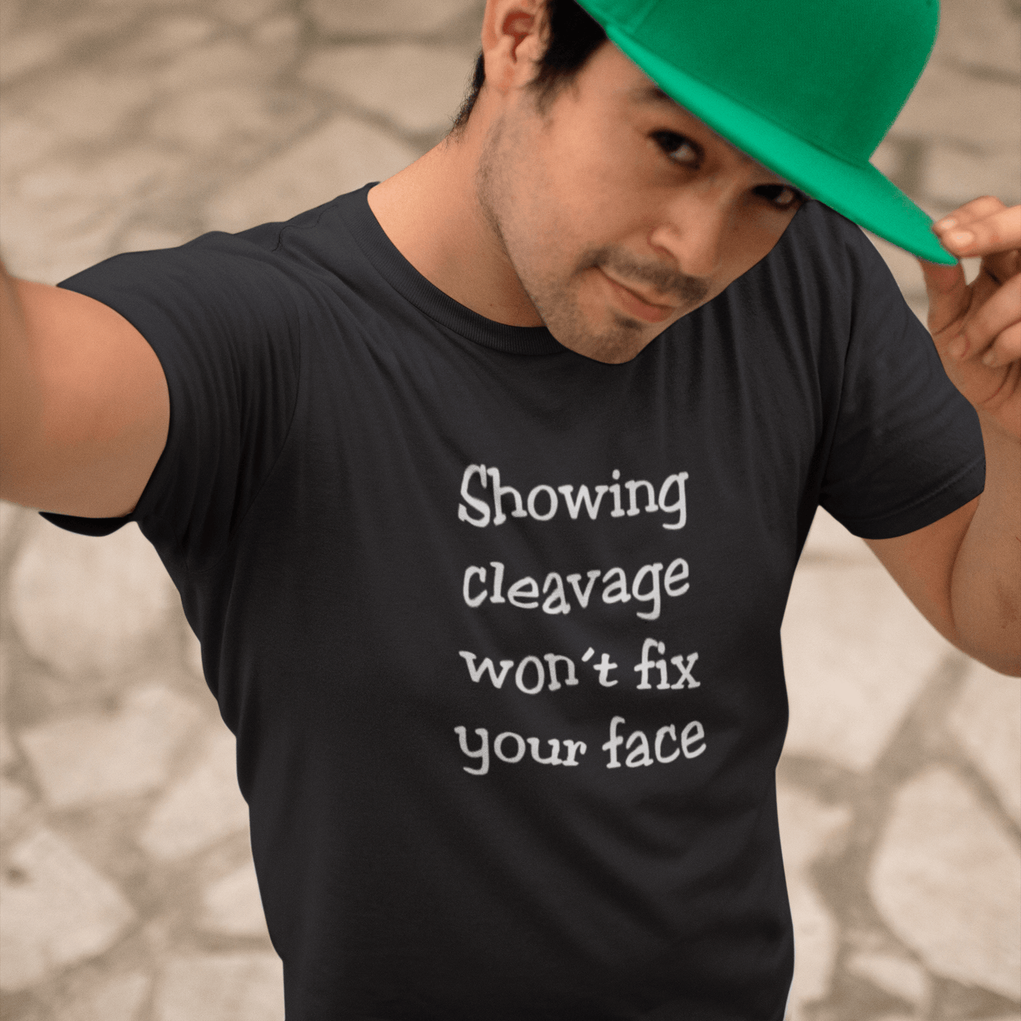 Sarcastic cleavage joke big boob humor T-Shirt