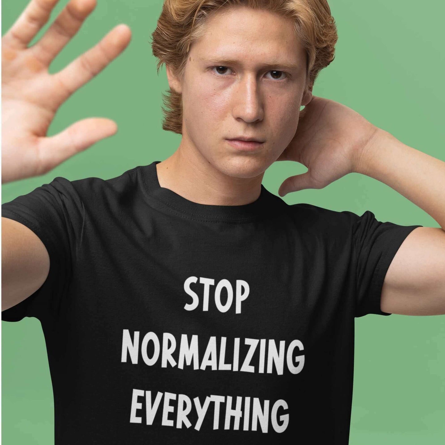 Stop normalizing everything short sleeve T-shirt