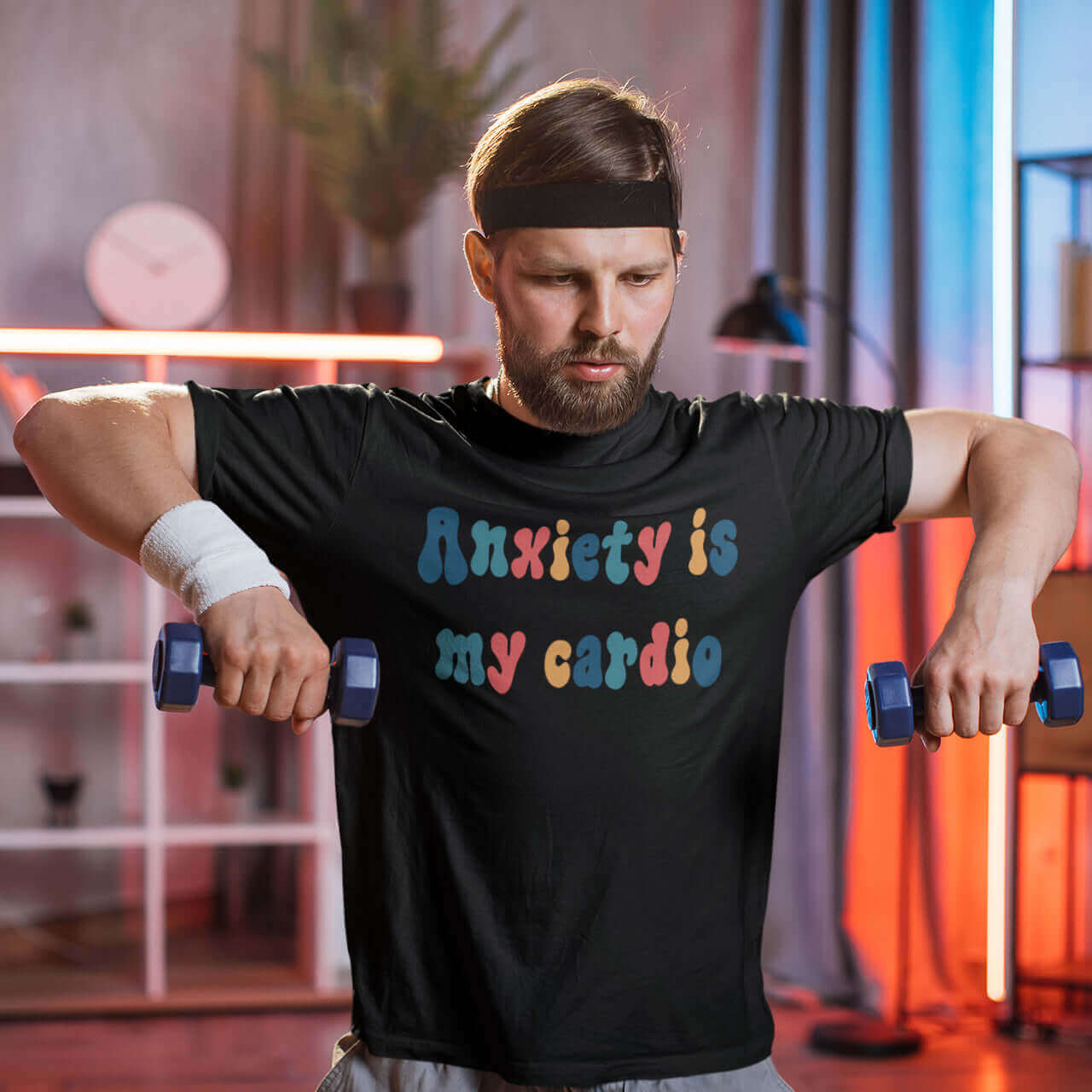 Anxiety is my cardio short sleeve unisex fit t-shirt