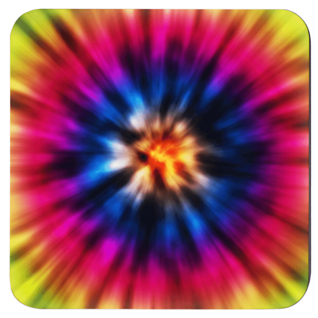 Tie Dye print square coaster set of 4.