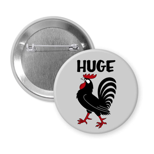 Huge rooster pinback button or magnet