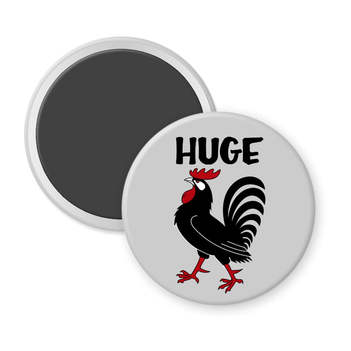 Huge rooster pinback button or magnet