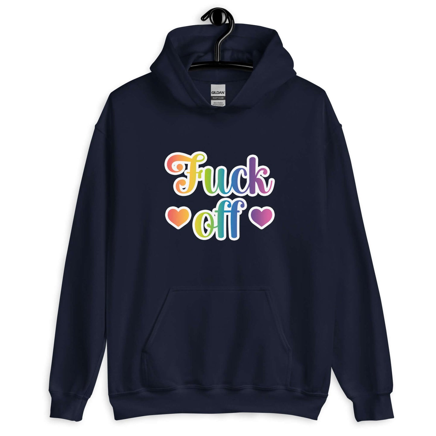 F off hoodie sweatshirt. 80's rainbow font style