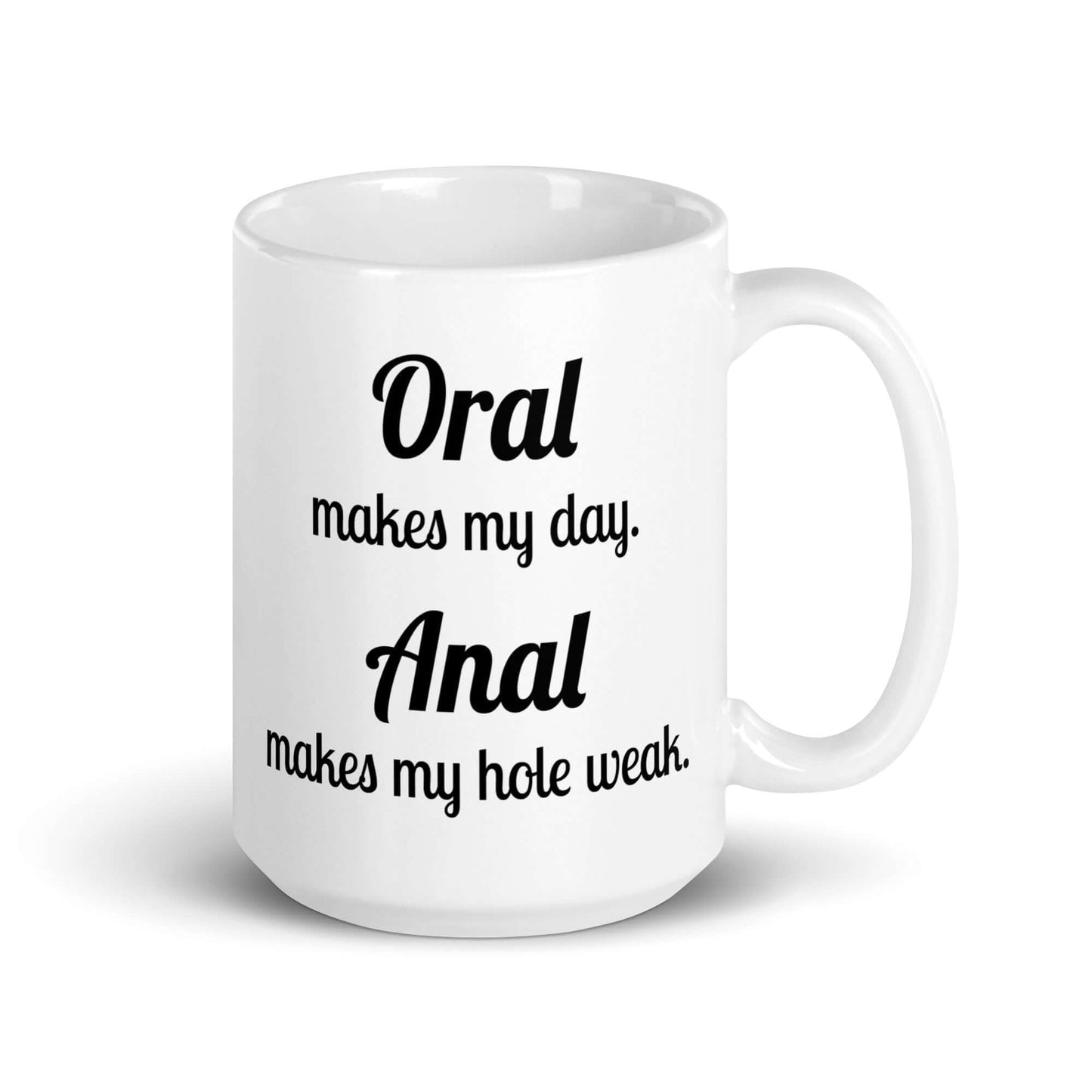 Sexual humor oral sex anal sex pun mug