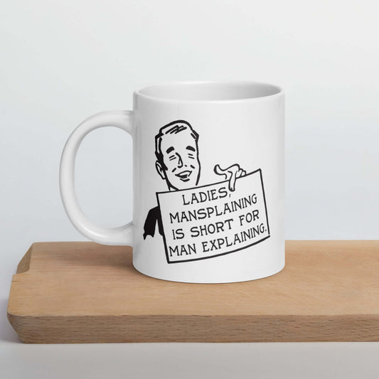 Mansplaining ceramic mug