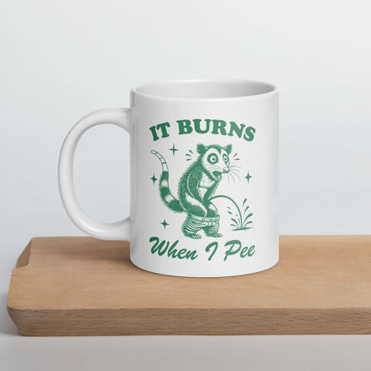 It burns ceramic mug