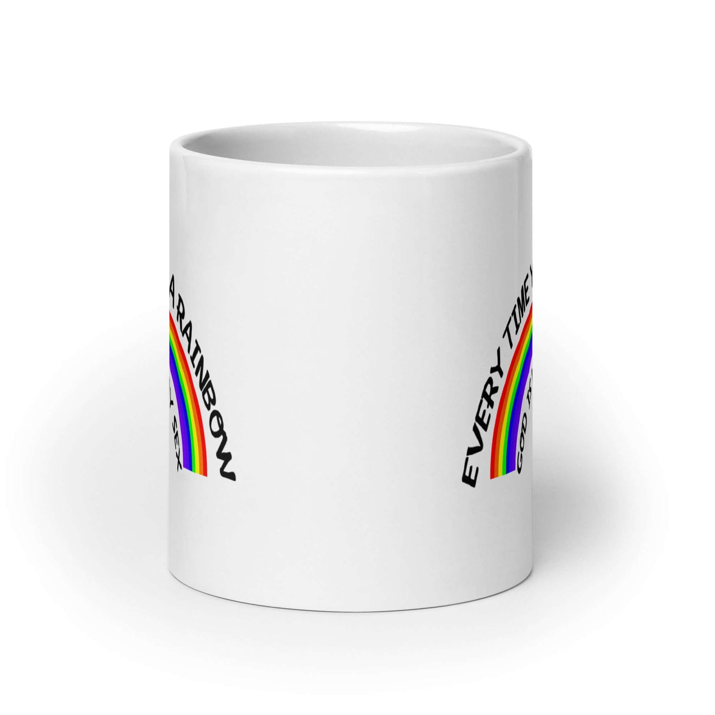 Every time you see a rainbow God is having gay sex funny and completely inappropriate coffee mug