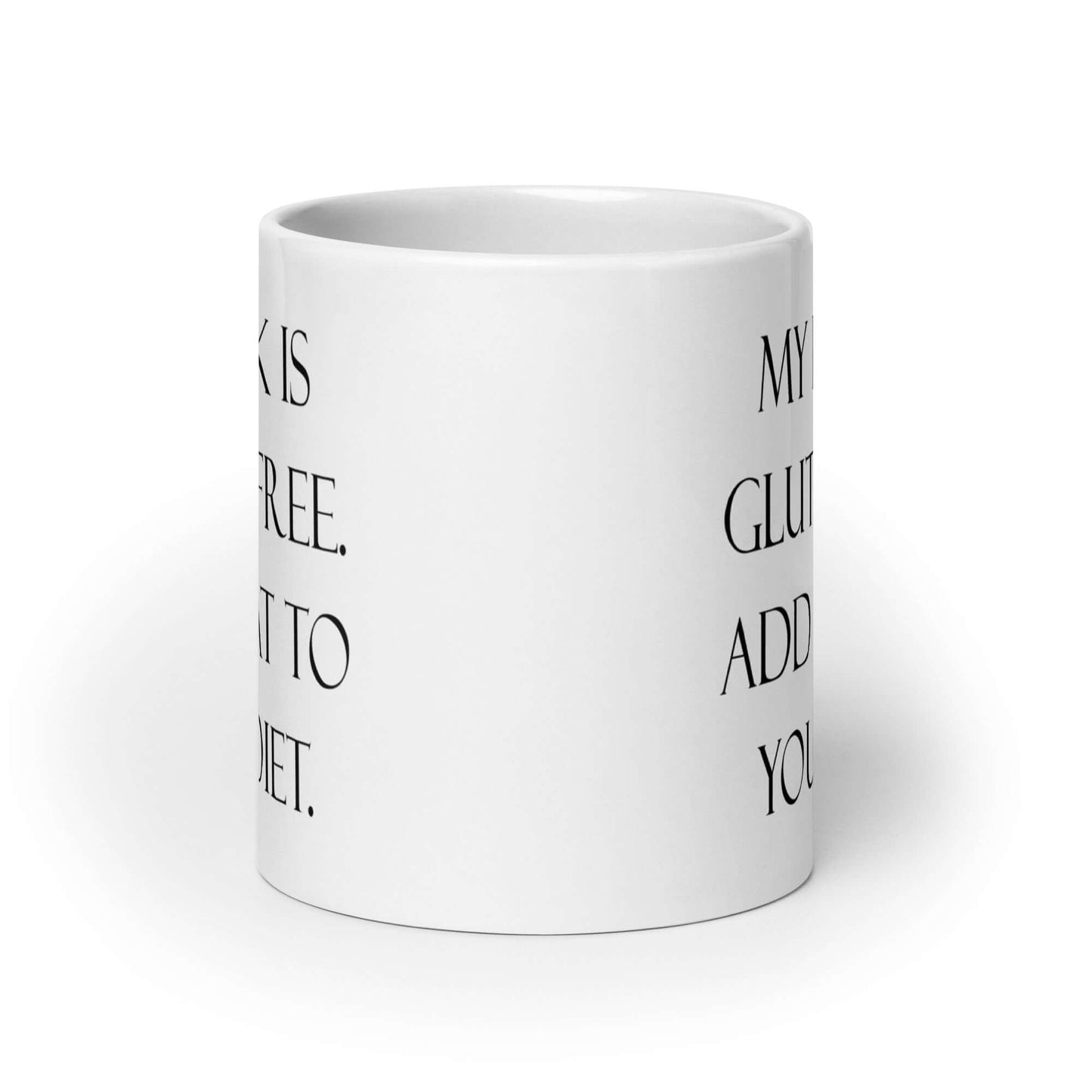 Inappropriate gluten free dick joke coffee mug