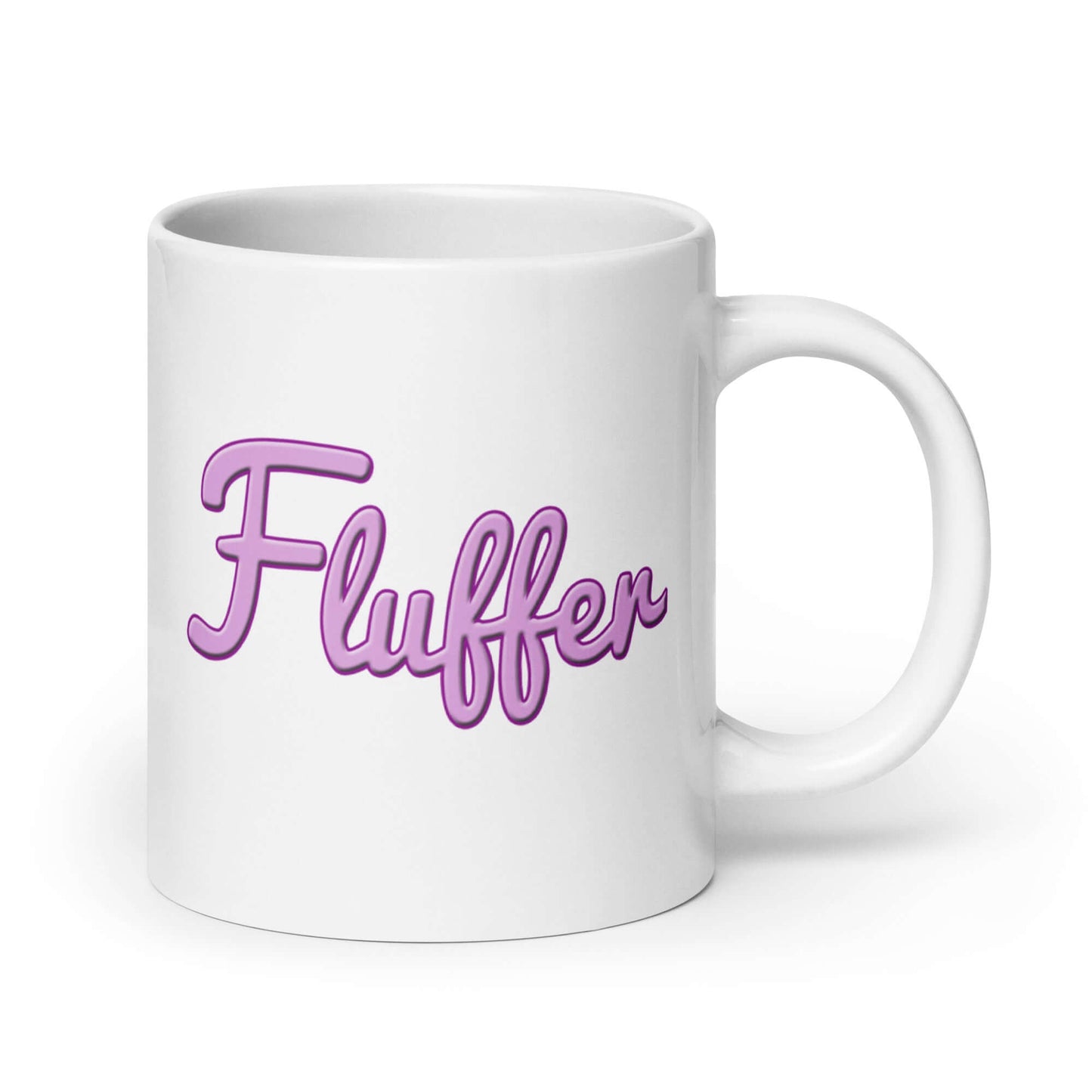Fluffer ceramic coffee mug.