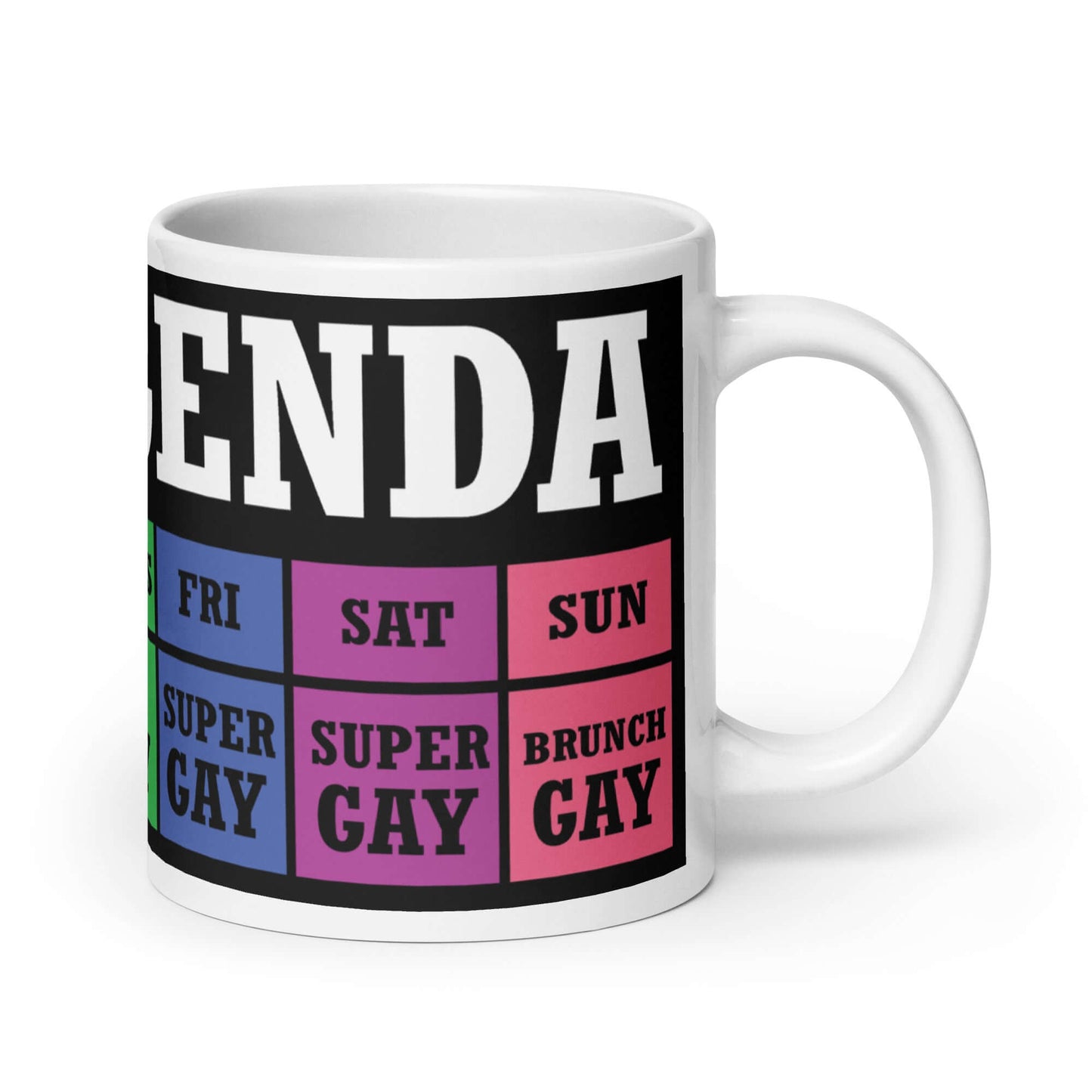 Gay agenda mug