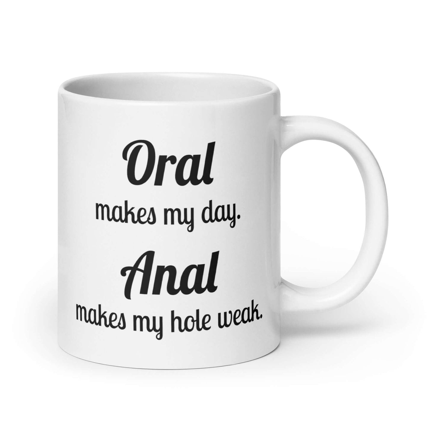 Sexual humor oral sex anal sex pun mug