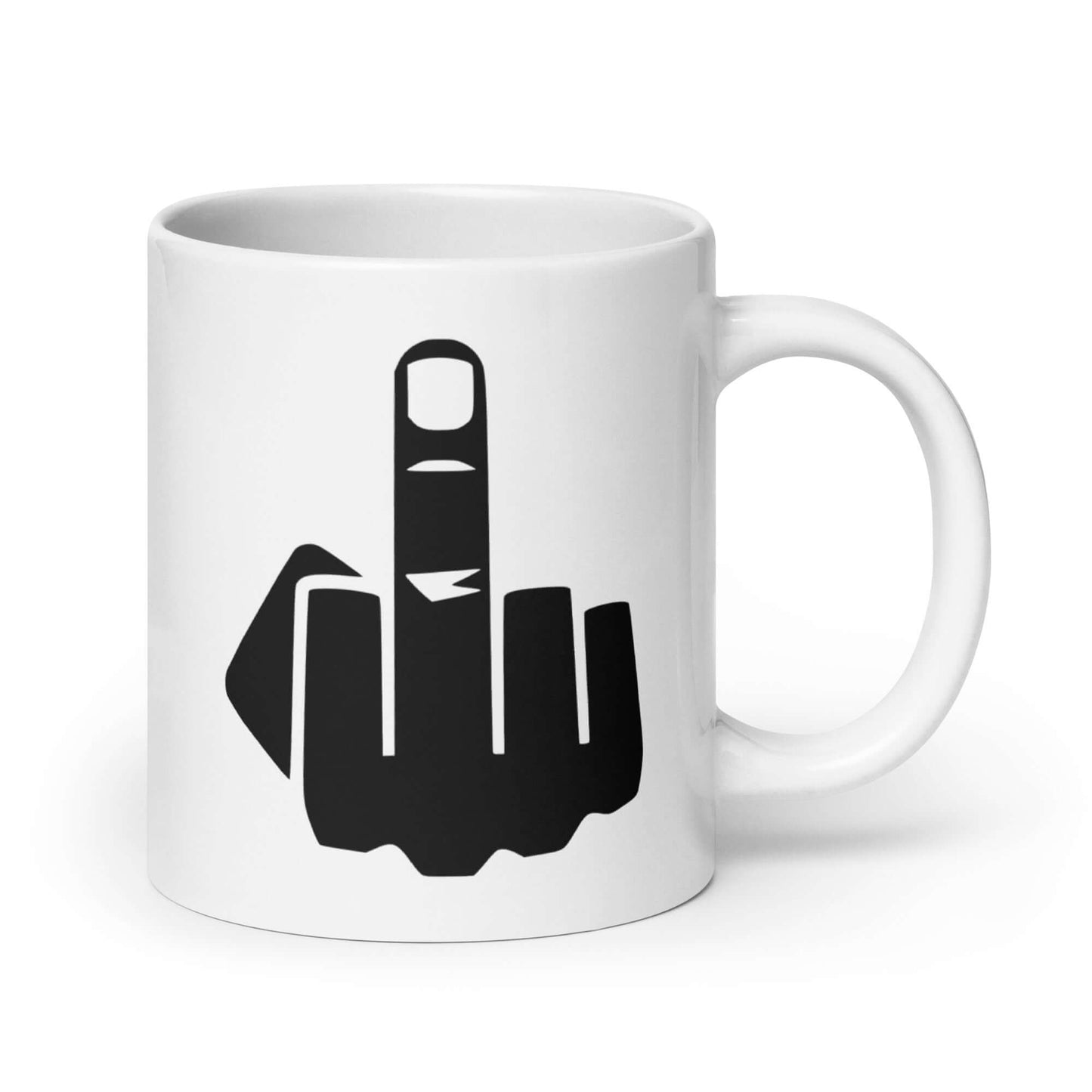 Middle finger flip the bird ceramic mug
