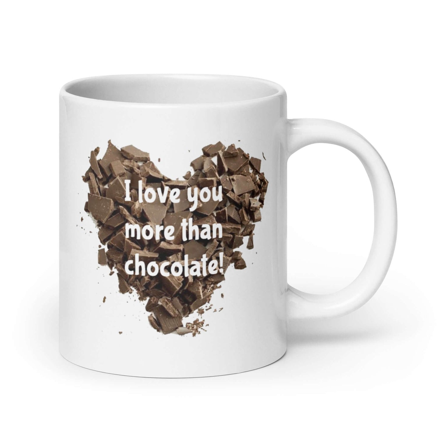Funny I love you more than chocolate valentines day mug