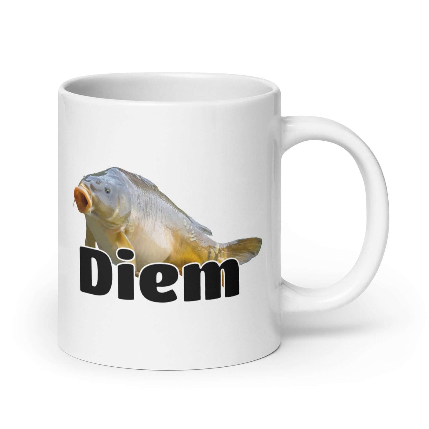 Funny Carpe Diem pun carp fish mug