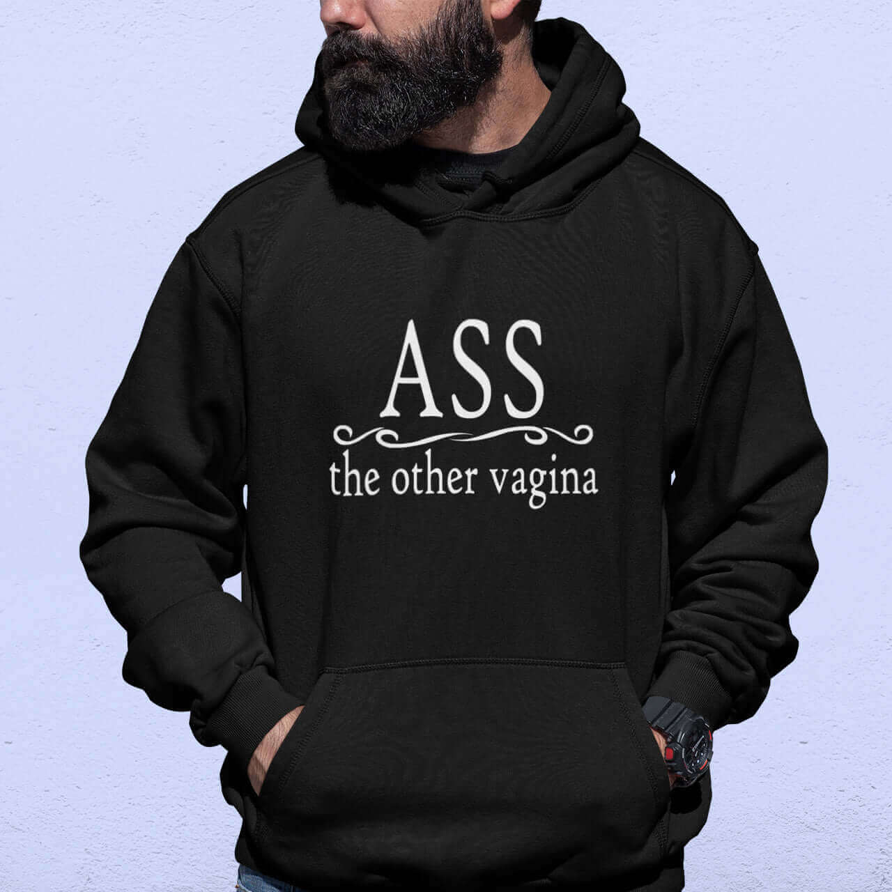 Ass the other vagina anal sex joke hoodie