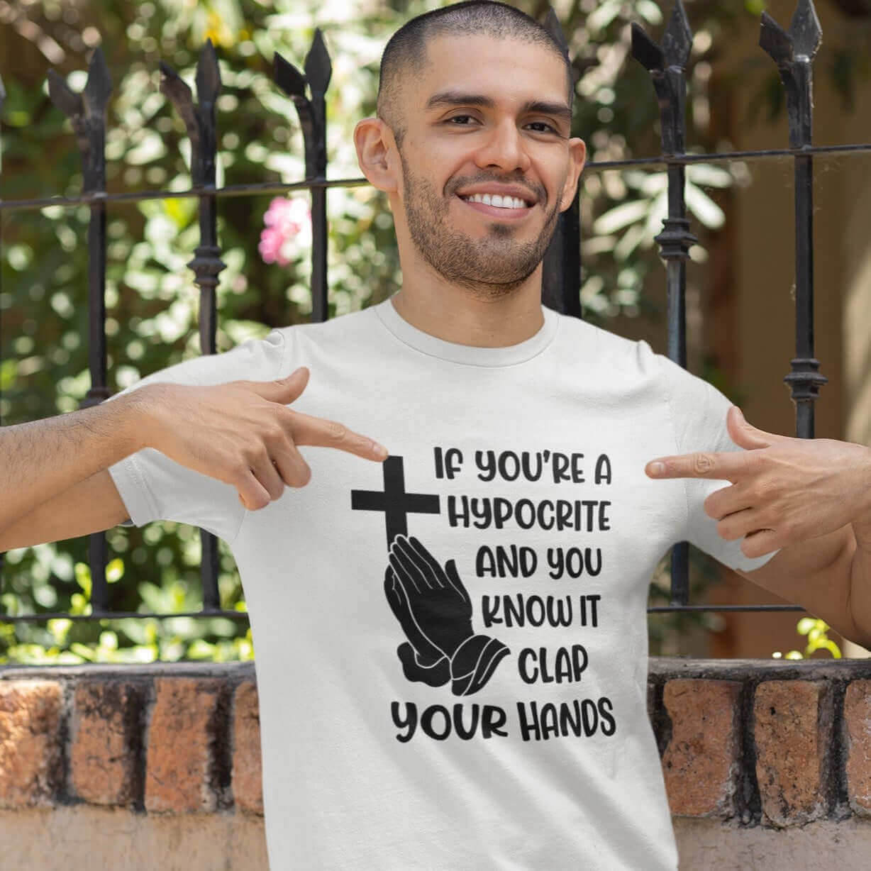 If you're a hypocrite and you know it clap your hands funny short sleeve unisex T-shirt