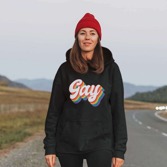 Gay rainbow pride unisex hoodie