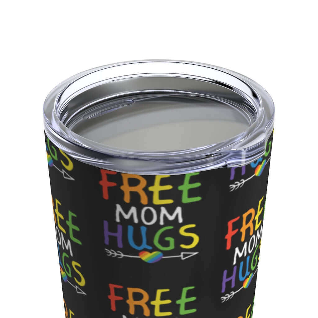 Free mom hugs rainbow pride mother gift stainless steel double wall tumbler travel mug 20 oz