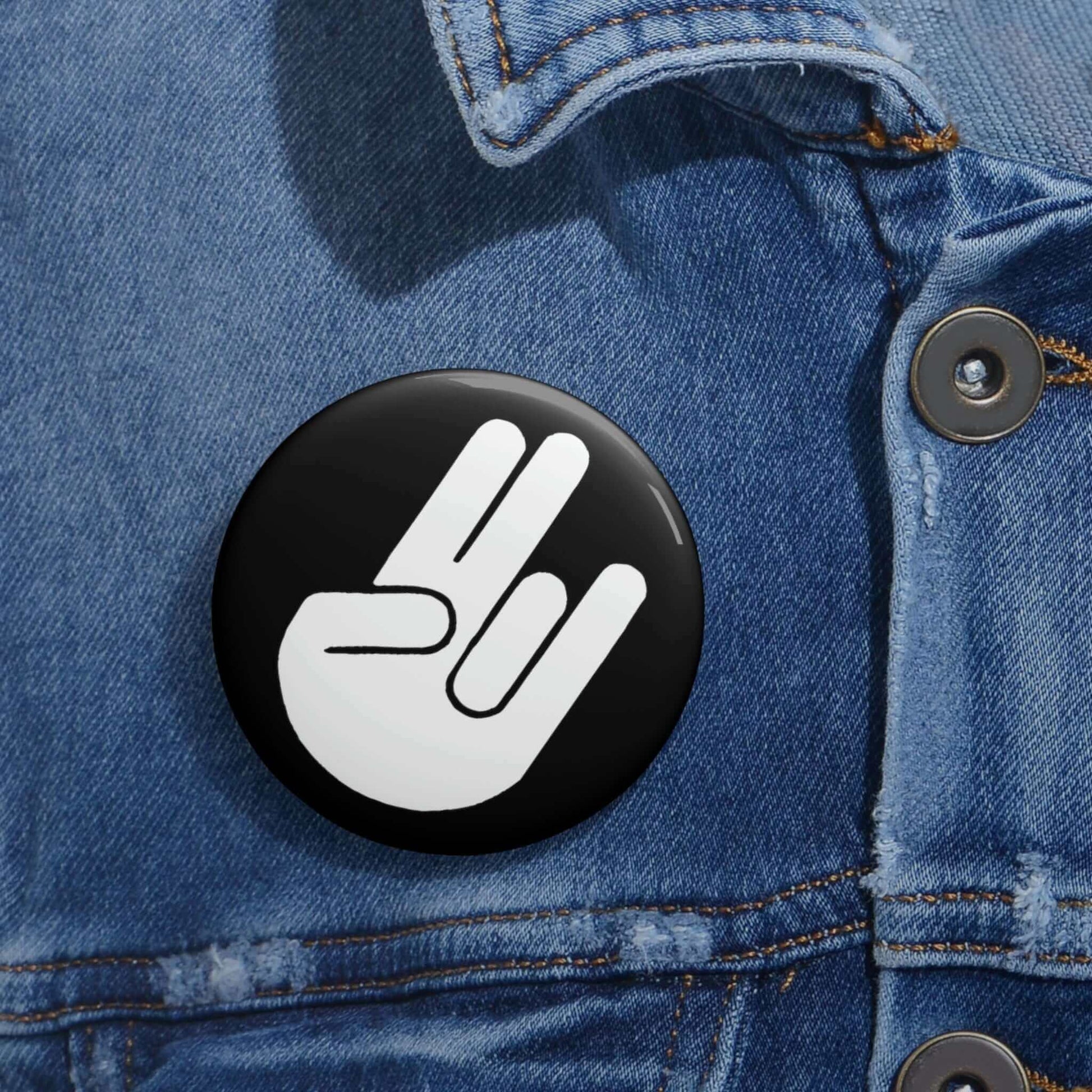 The shocker symbol pinback button.