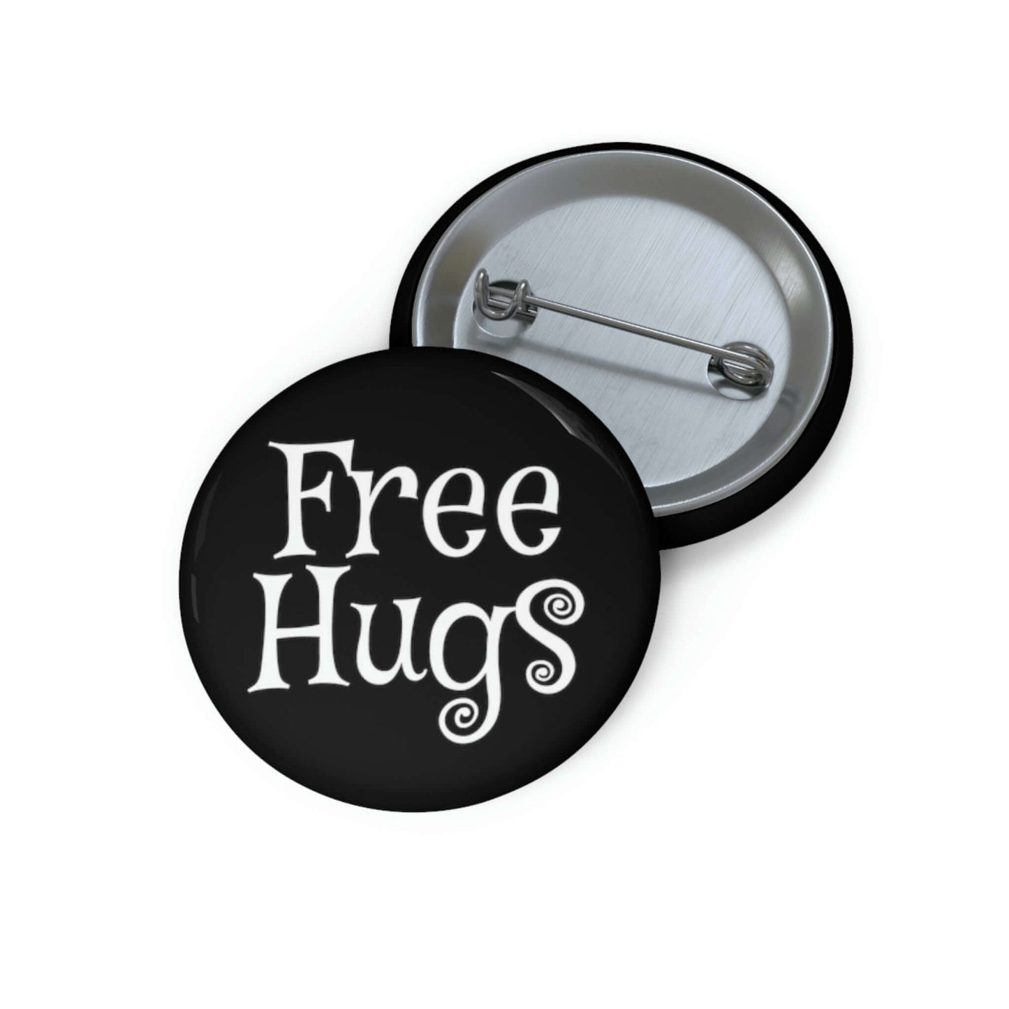 Free hugs pinback button