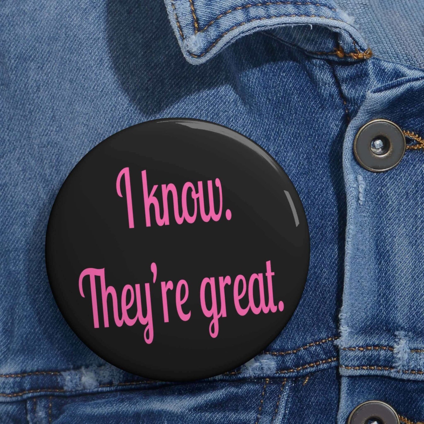 Great boobs pinback button