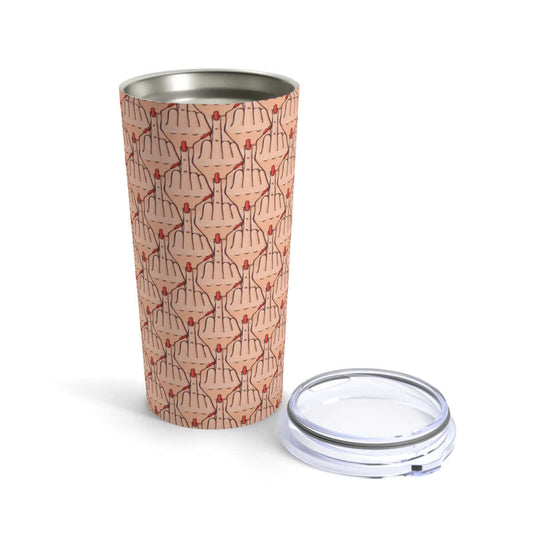 Middle finger print double wall stainless steel 20 oz tumbler