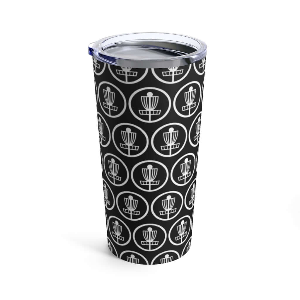 Disc golf basket stainless steel double wall tumbler travel mug 20 oz