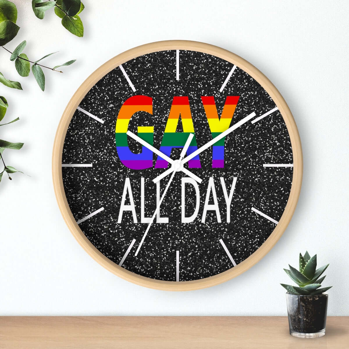 Gay all day wall clock