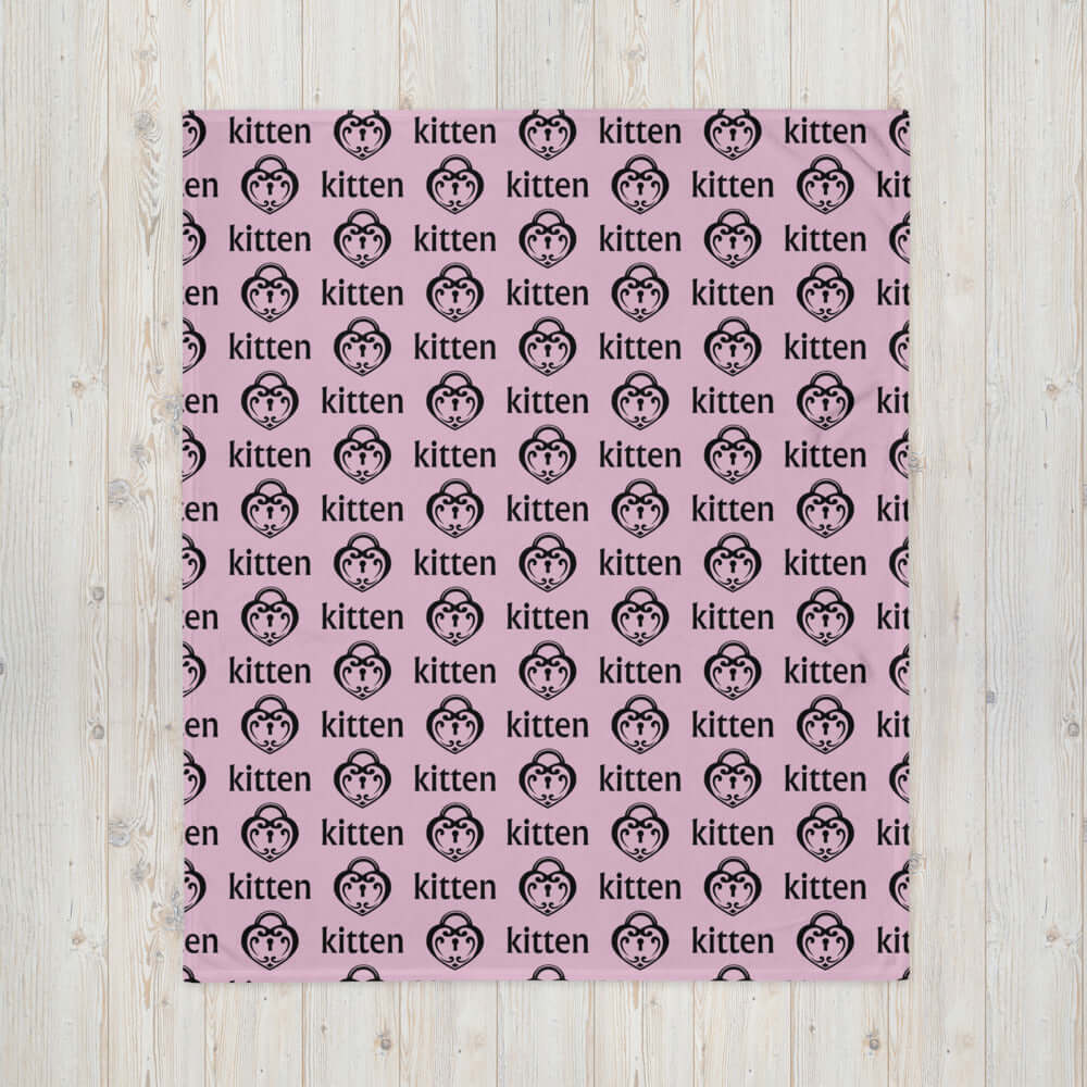 BDSM kitten fleece Throw Blanket