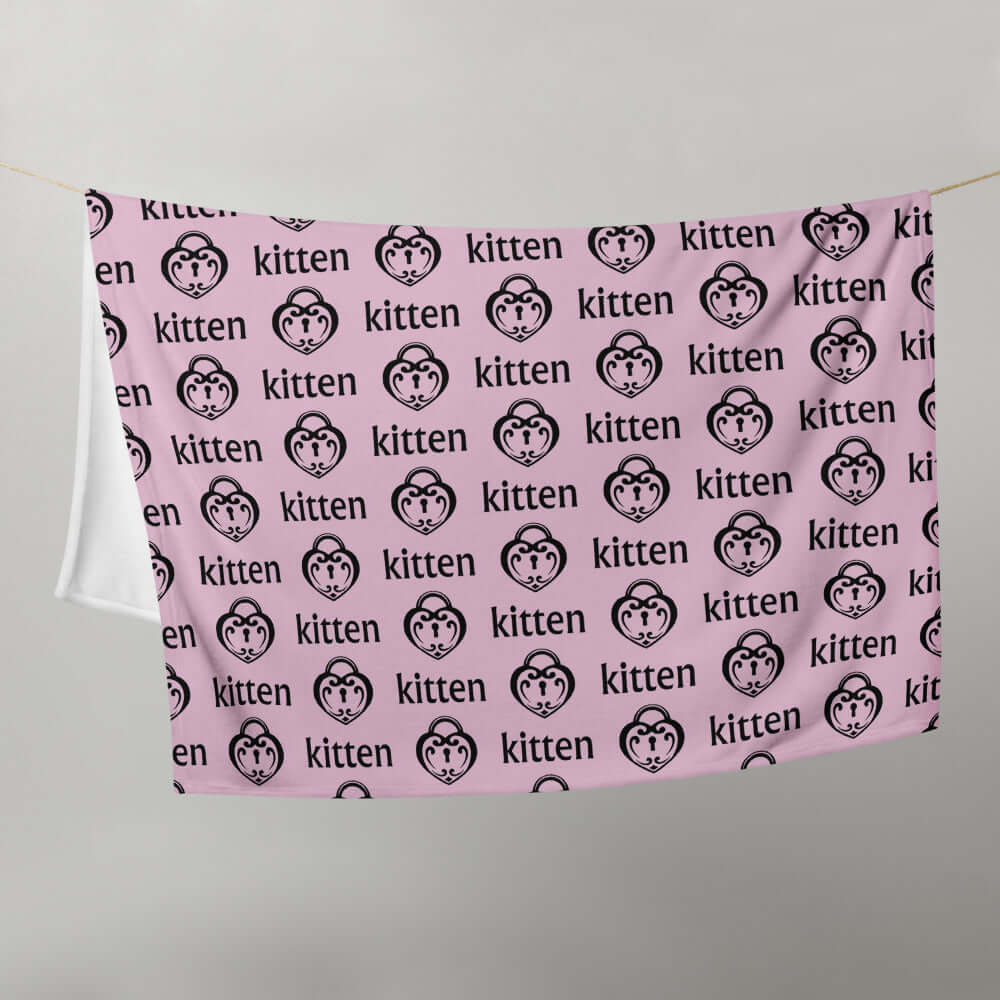 BDSM kitten fleece Throw Blanket