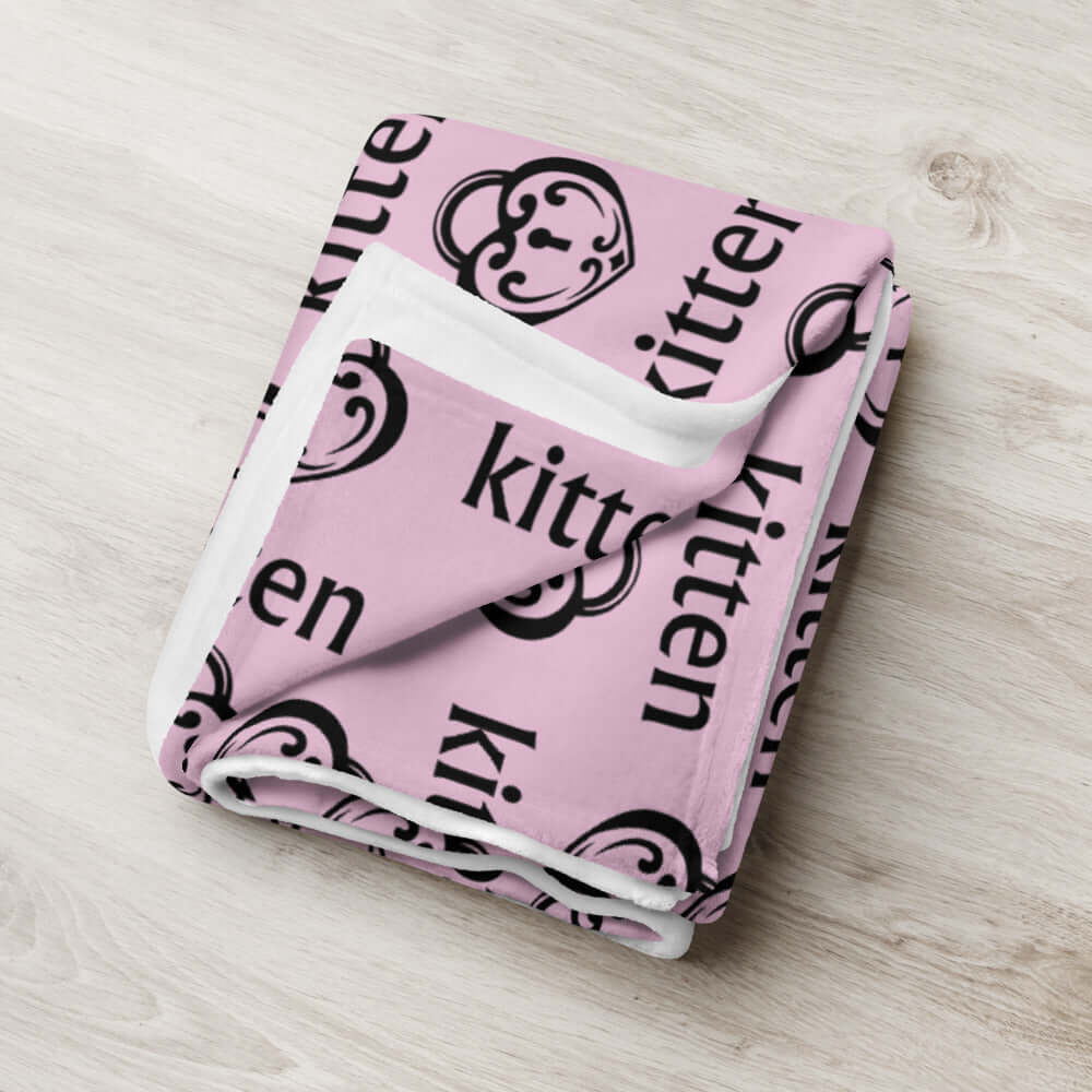 BDSM kitten fleece Throw Blanket