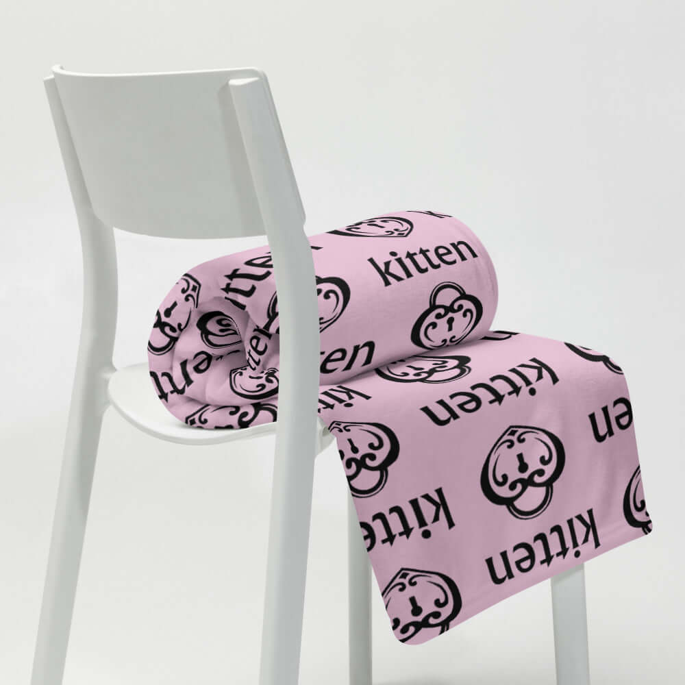 BDSM kitten fleece Throw Blanket