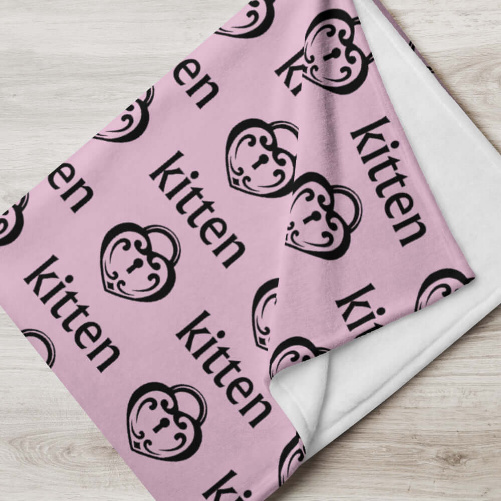 BDSM kitten fleece Throw Blanket