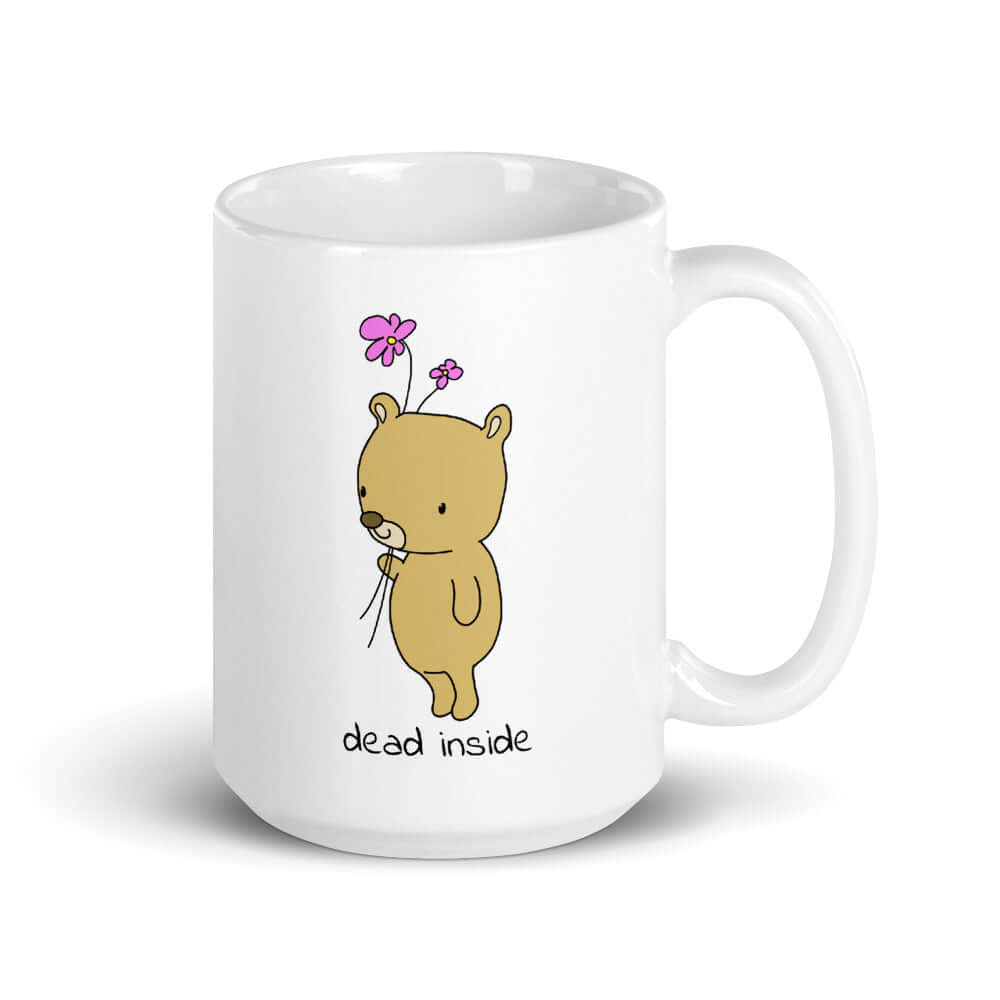 Cute dead inside bear coffee mug