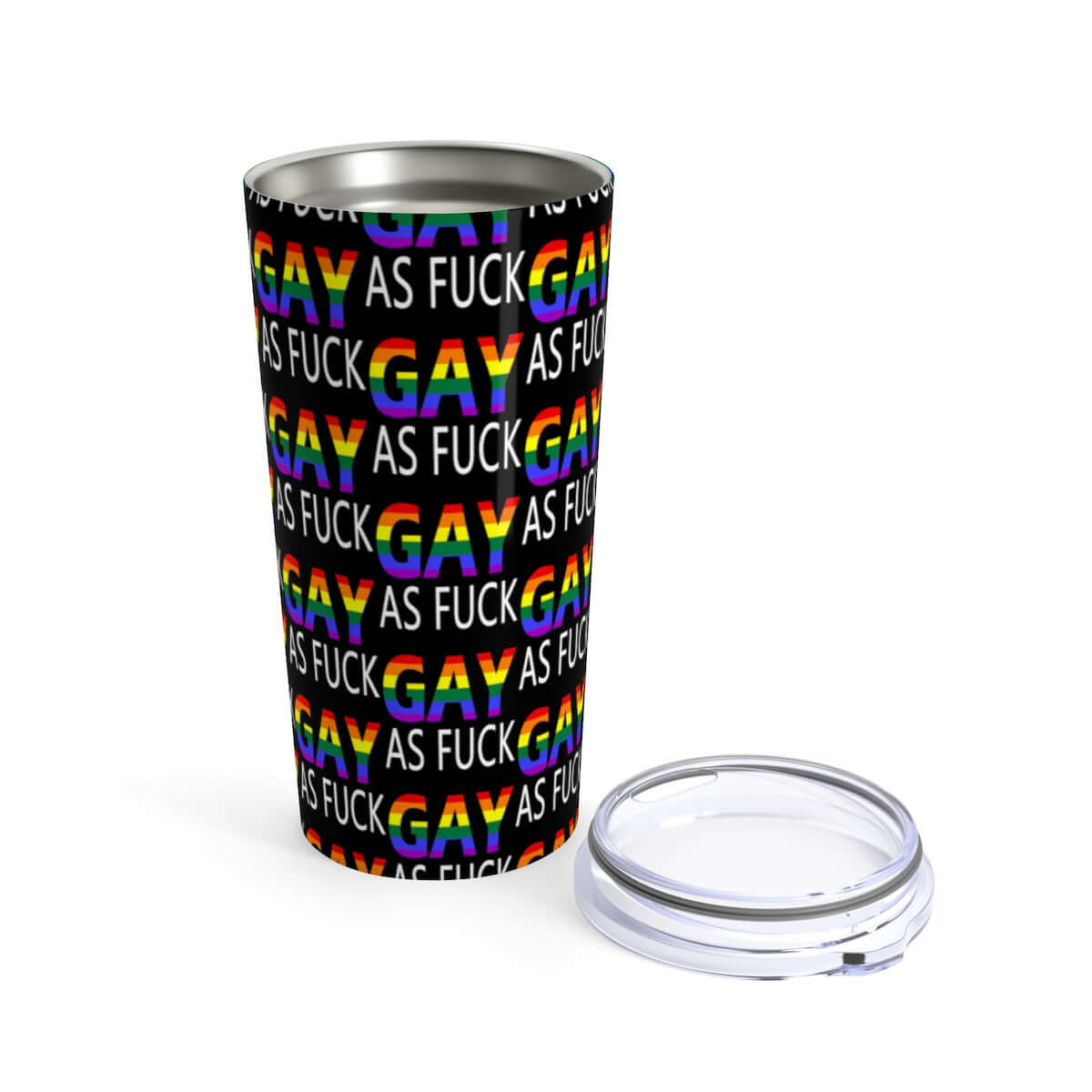 Gay as fuck steel tumbler 20oz