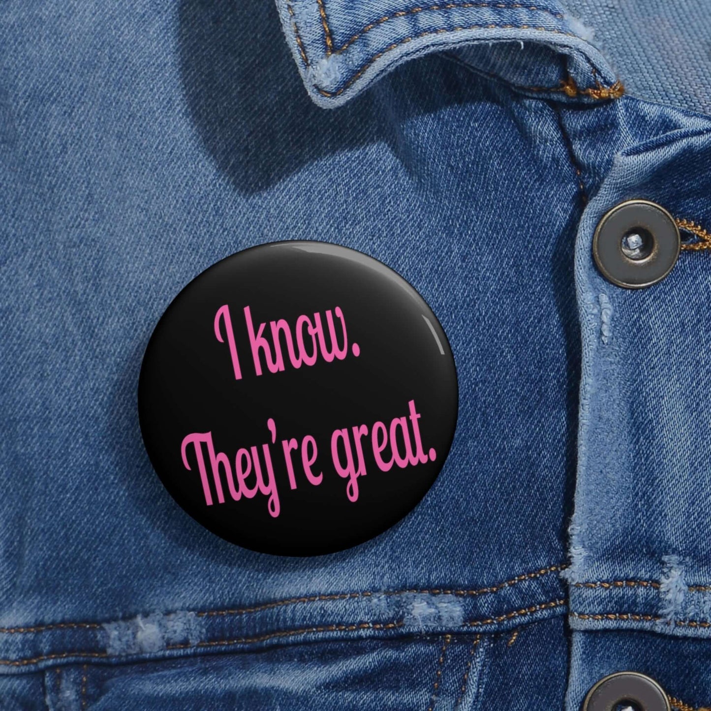Great boobs pinback button