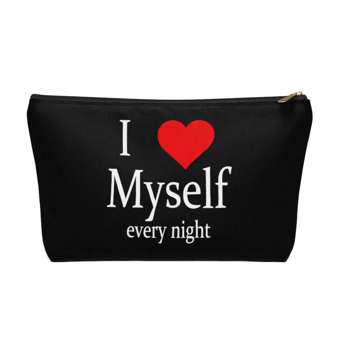 Sex toy pouch bag for vibrator or dildo. Adult toy storage. I love myself every night