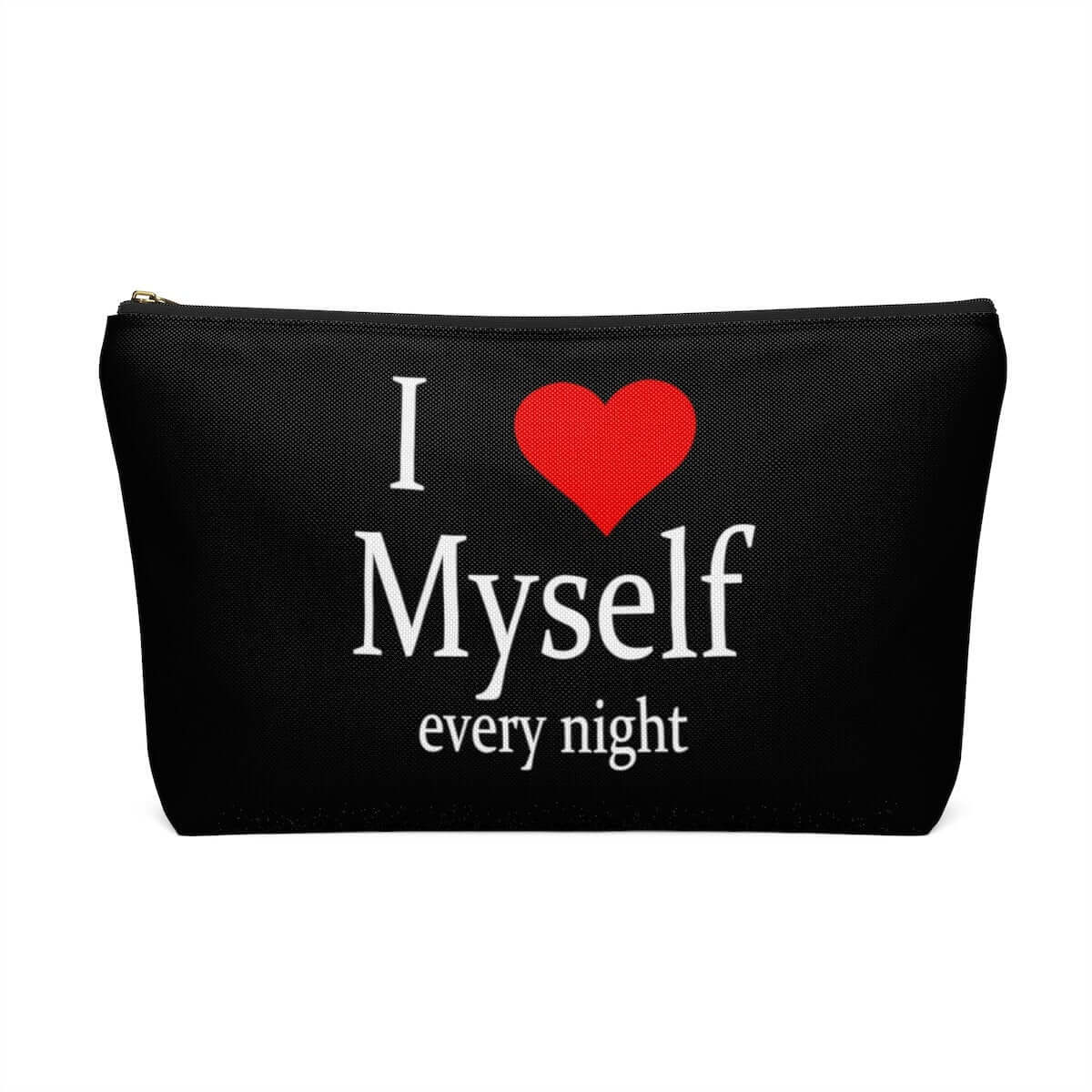 Sex toy pouch bag for vibrator or dildo. Adult toy storage. I love myself every night