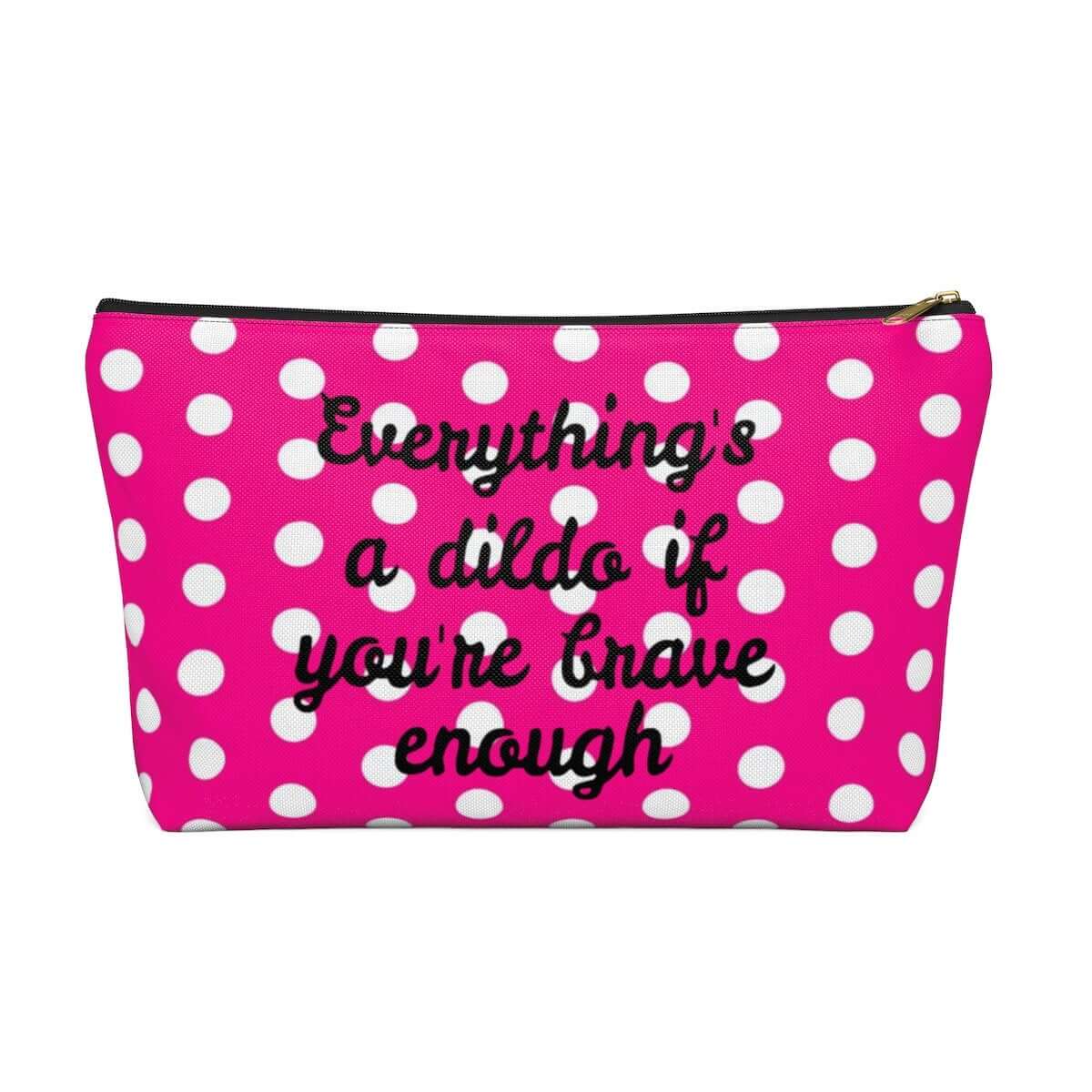 Sex toy bag for vibrator or dildo. Adult toy storage