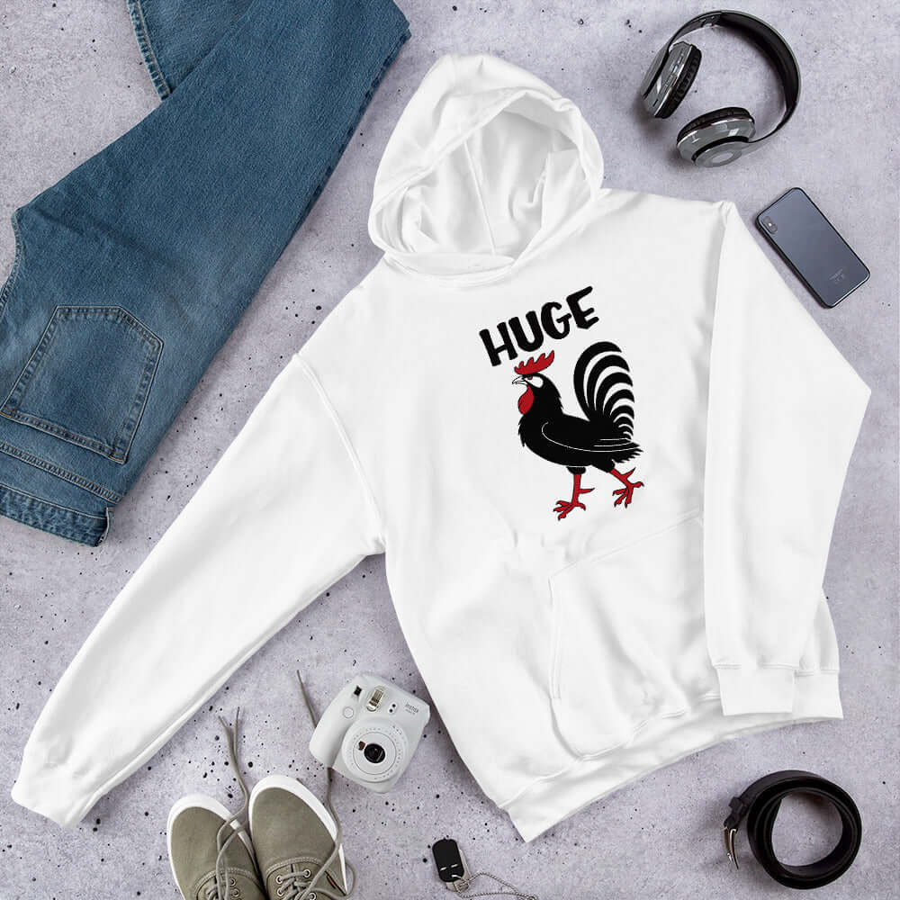 Funny huge rooster hoodie