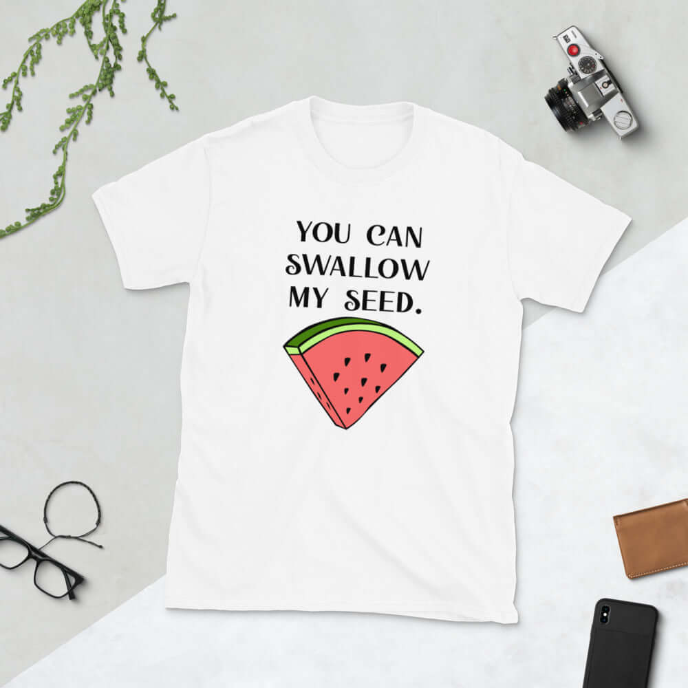 Inappropriate You can swallow my seed sex joke t-Shirt