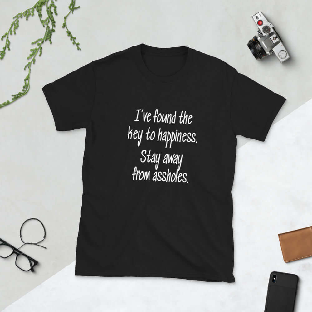 Funny key to happiness sarcastic t-shirt