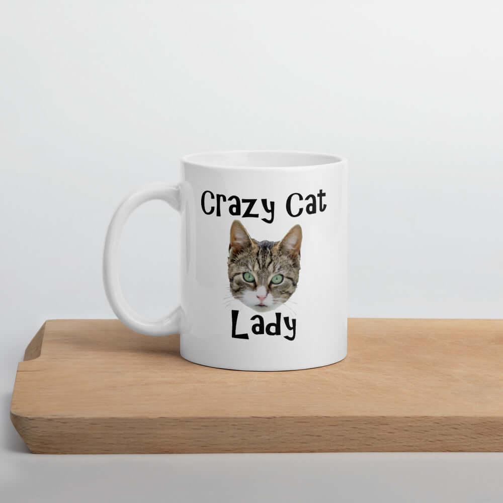 Cute crazy cat lady kitten mug